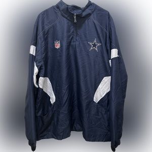NFL Dallas Cowboys On Field Reebok 3/4 Zip pullover. Excellent Condition. 2XL